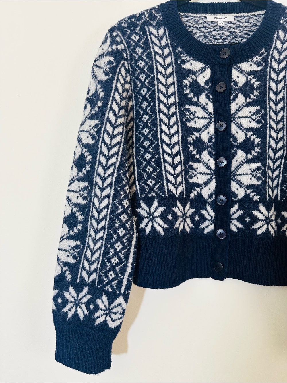 Madewell Fair Isle Wool Cardigan Jacket XL - Picture 8 of 16